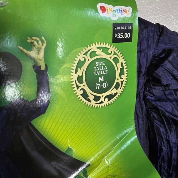 Wicked Elphaba Dress With Cape & Hat Halloween Costume Size Girls 7-8 - Picture 5 of 7